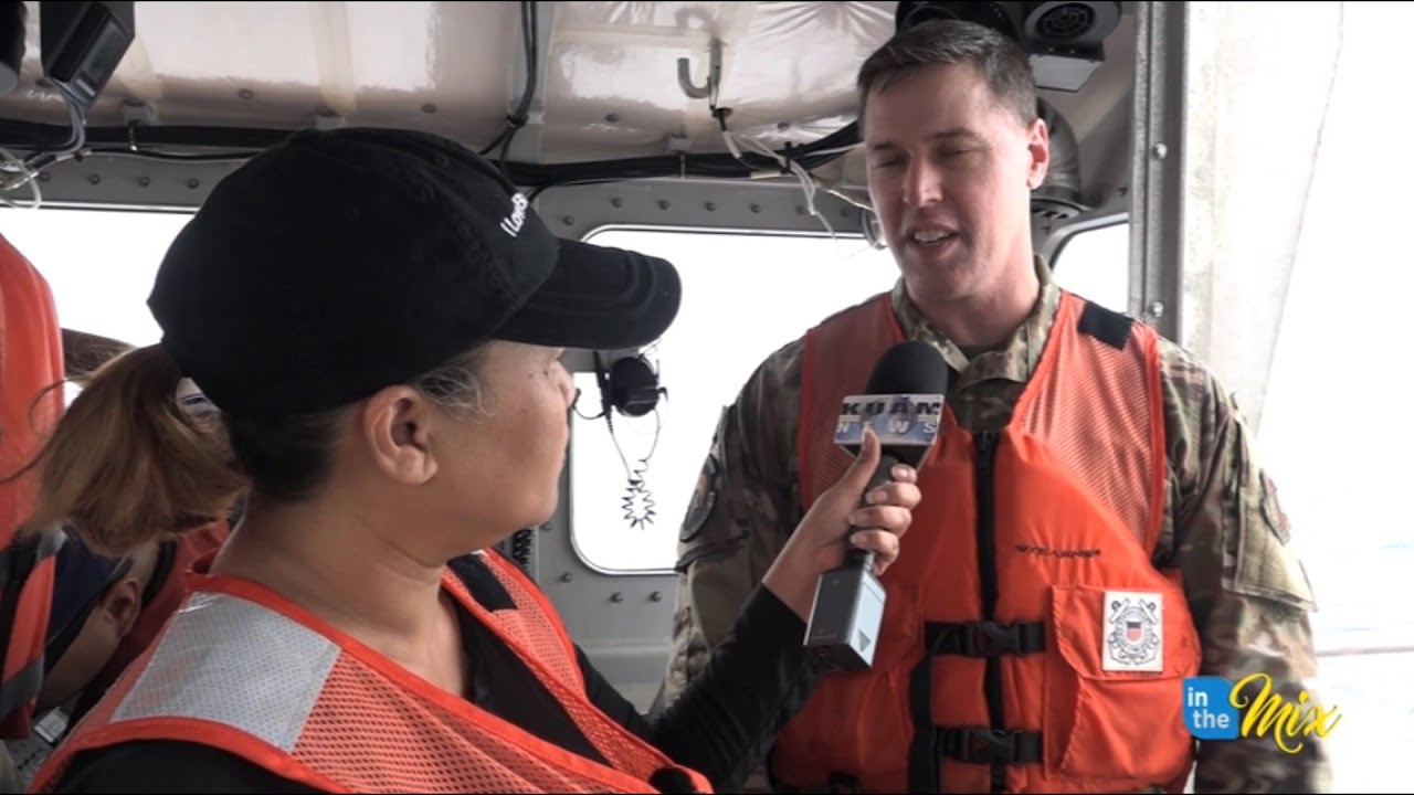 Sabrina takes a ride with the US Coast Guard Sector Guam for Operation Angel Tree