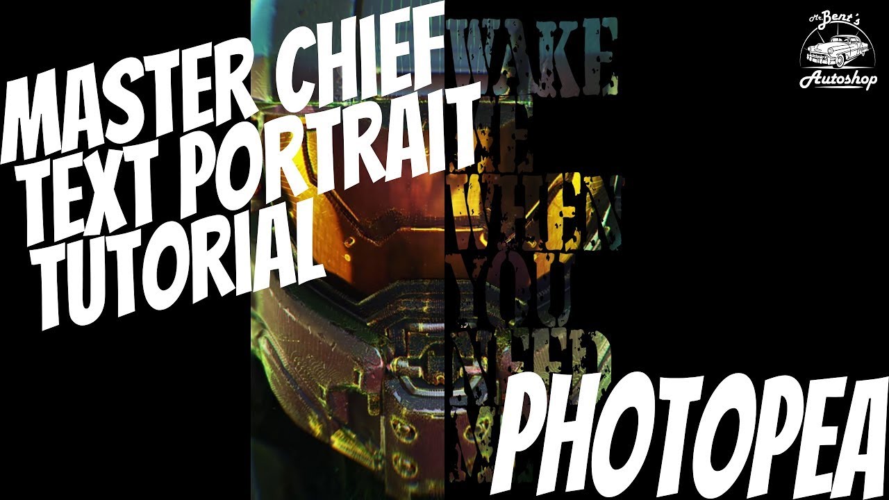 EASILY make a Text Portrait in Photopea - | FREE PHOTOSHOP |