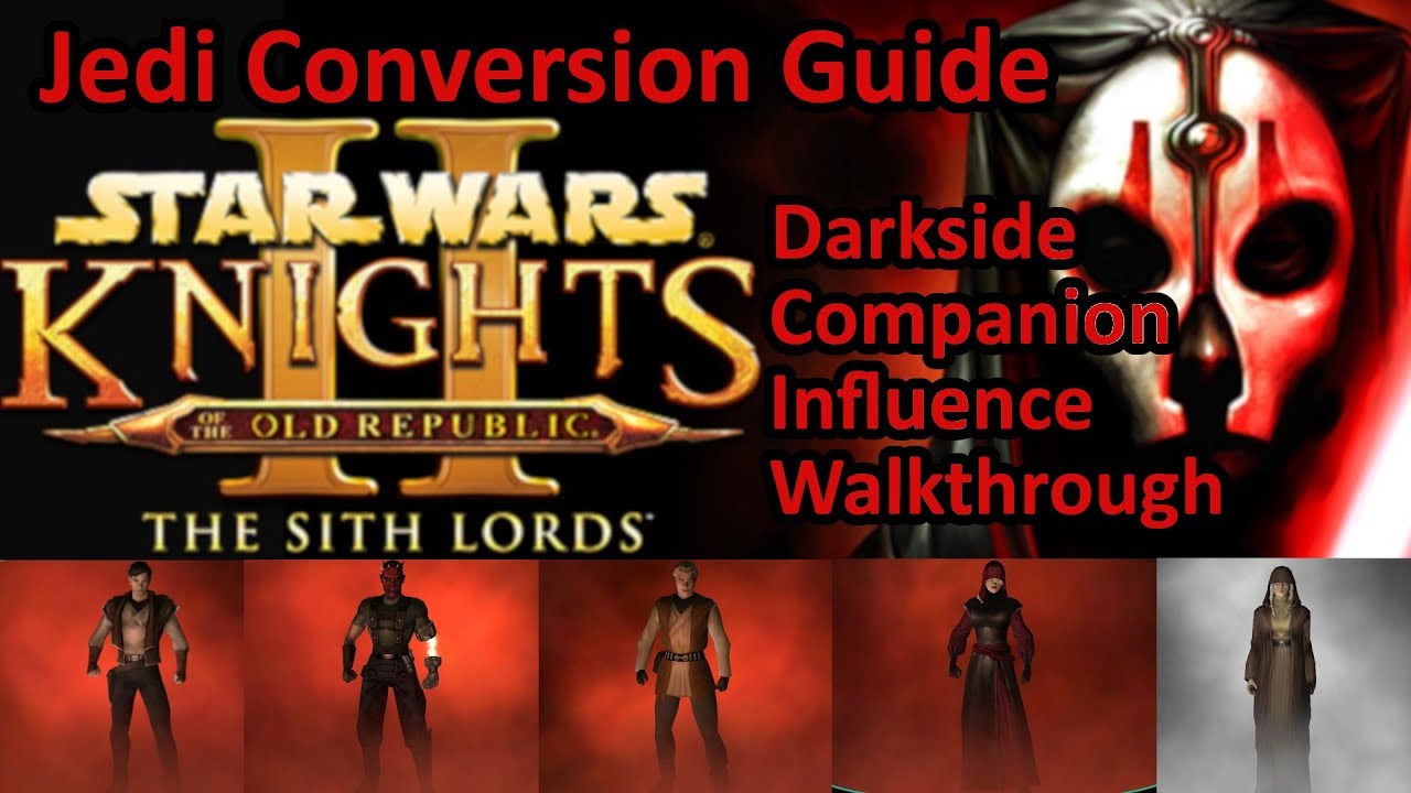 Star Wars KOTOR 2 Jedi Companion Influence Guide | Darkside Jedi Walkthrough Atton Bao Dur Desciple
