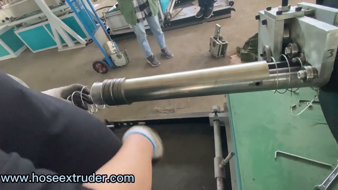 75mm diameter spring wire fixing and adjustment PVC steel wire hose production equipment
