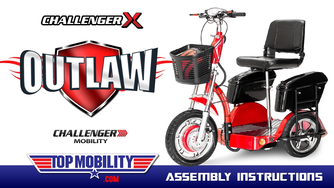 Challenger X Outlaw Scooter Lockable Hard Saddlebags Assembly Instructions J750-JX2