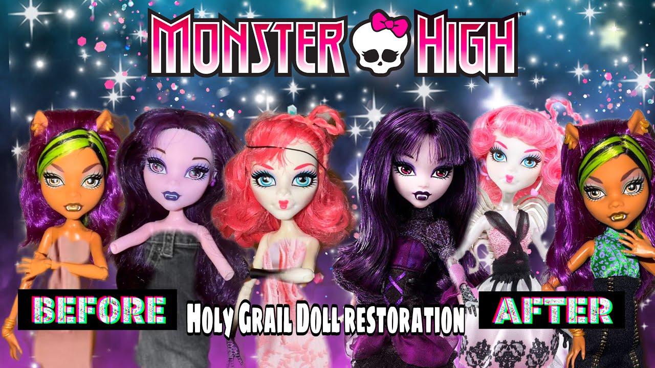 Реставрация куклы Monster High G1 Holy Grail 🖤 (Как избавиться от следов клея)