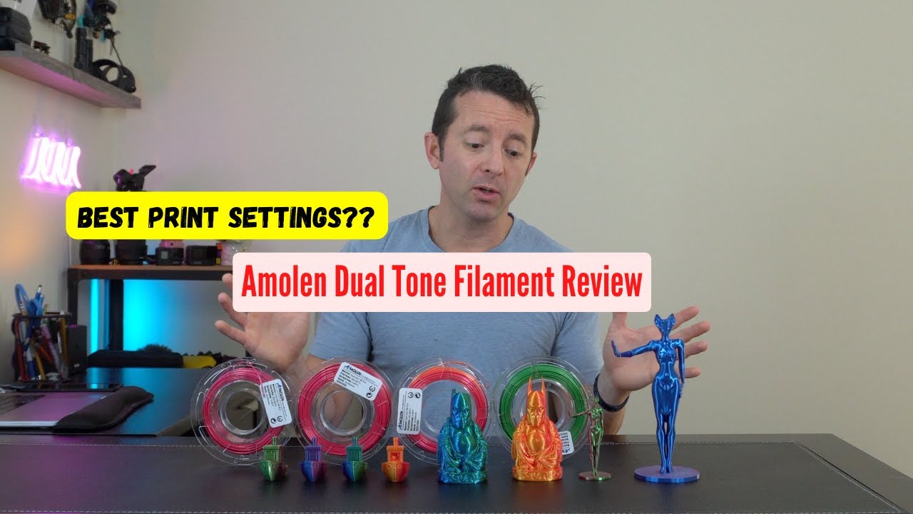 Amolen Dual Tone Filament Review - Run It Hot and Slow To Start