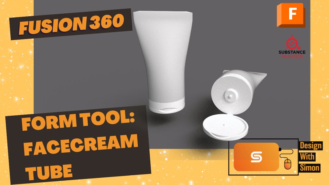 Учебное пособие по Fusion 360: Инструмент «Форма» — тюбик крема для лица