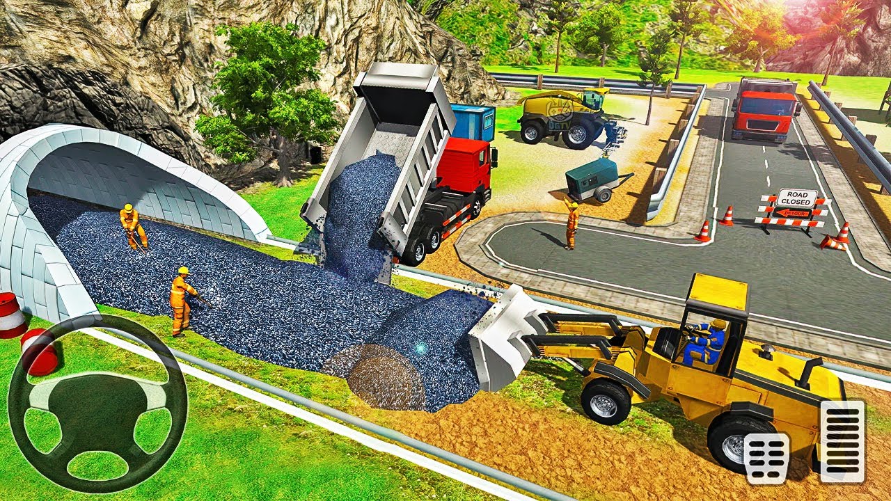 Railroad Tunnel Construction Simulator 2021 - Construction Vehicles at Work - Android Gameplay