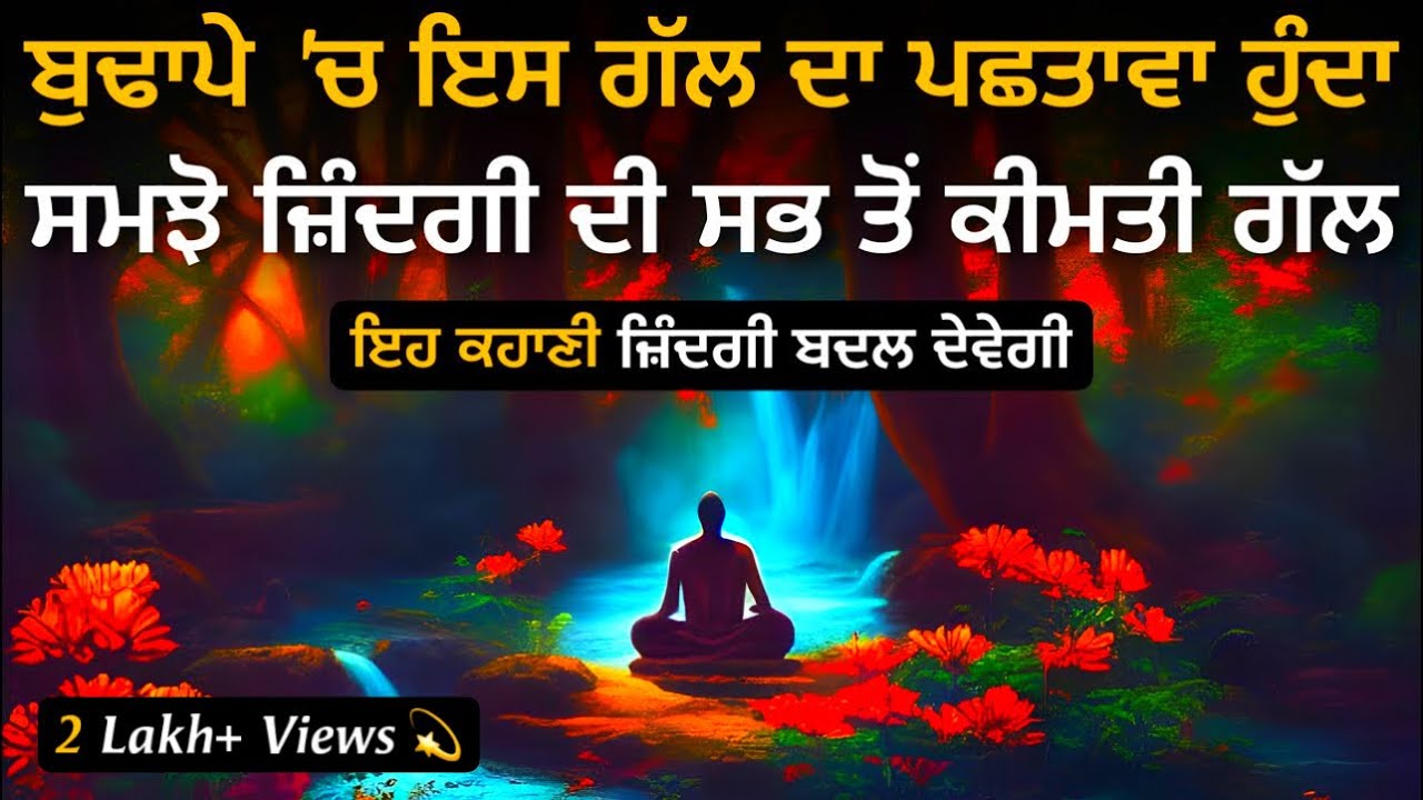 ਬੁਢਾਪੇ ਵਿੱਚ ਪਛਤਾਉਣ ਤੋਂ ਚੰਗਾ ਅੱਜ ਹੀ ਸਮਝੋ, Best Story On Life, Moral Story By Punjabi Alfaaz