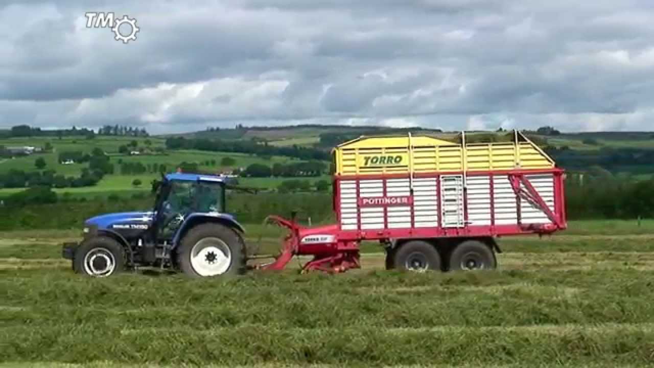 New Holland TM150 & Pottinger Forage Wagon