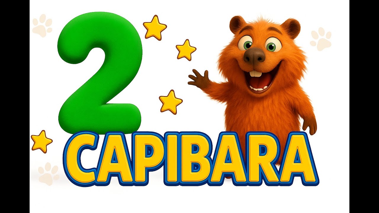 Aprende el N&uacute;mero 2 con Capibara | V&iacute;deo Educativo de N&uacute;meros para Ni&ntilde;os
