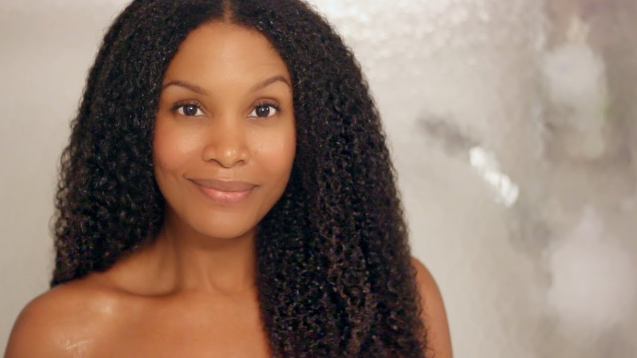 Long, Natural Curly Hair | Co-wash and Finger Detangle Routine (3c/4a Low Porosity)