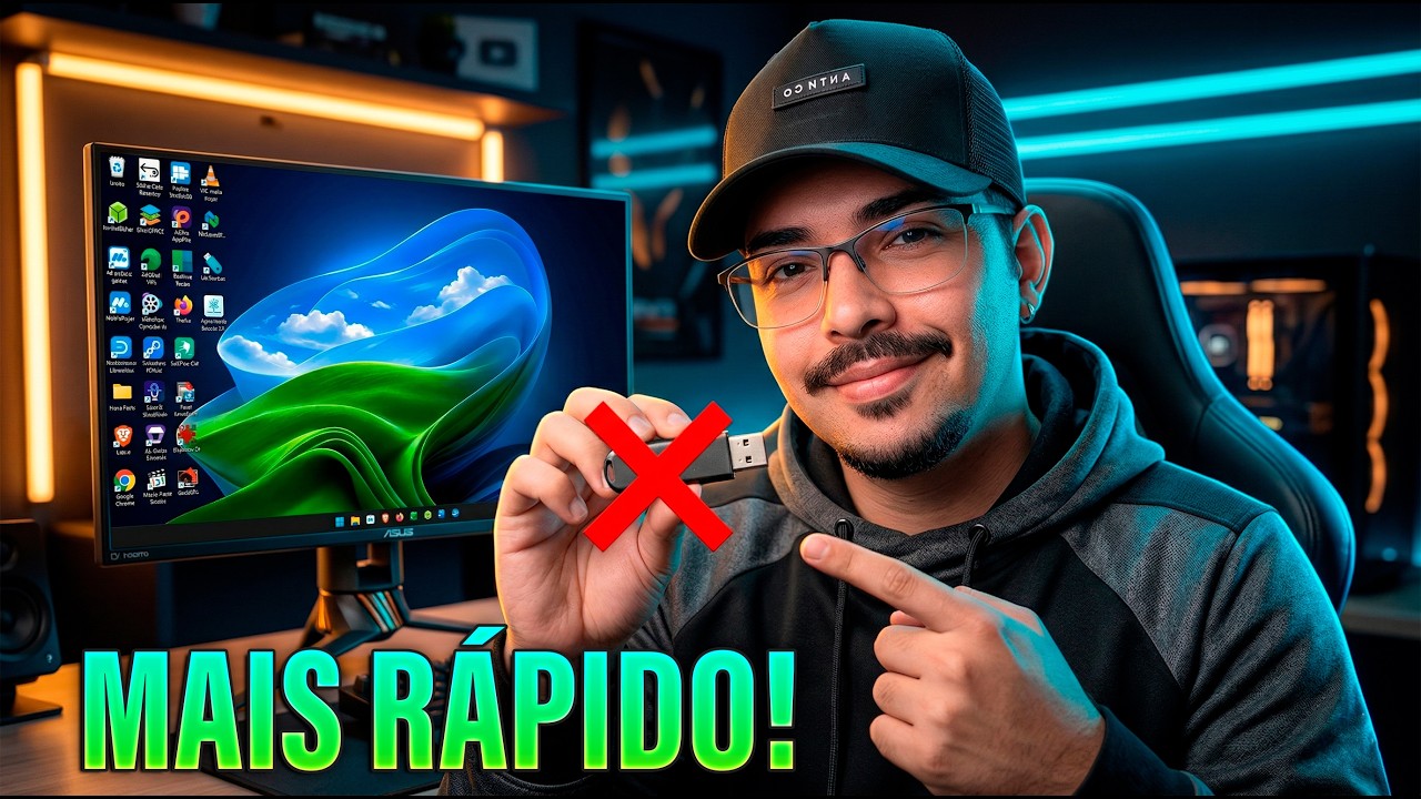 PARE de usar PEN DRIVE! 🛑 Instale o Windows 10x Mais Rápido direto no HD/SSD!