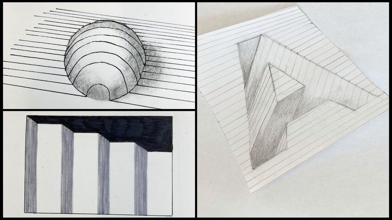 Playing with Perspective 3-D Illusion Drawing Livestream