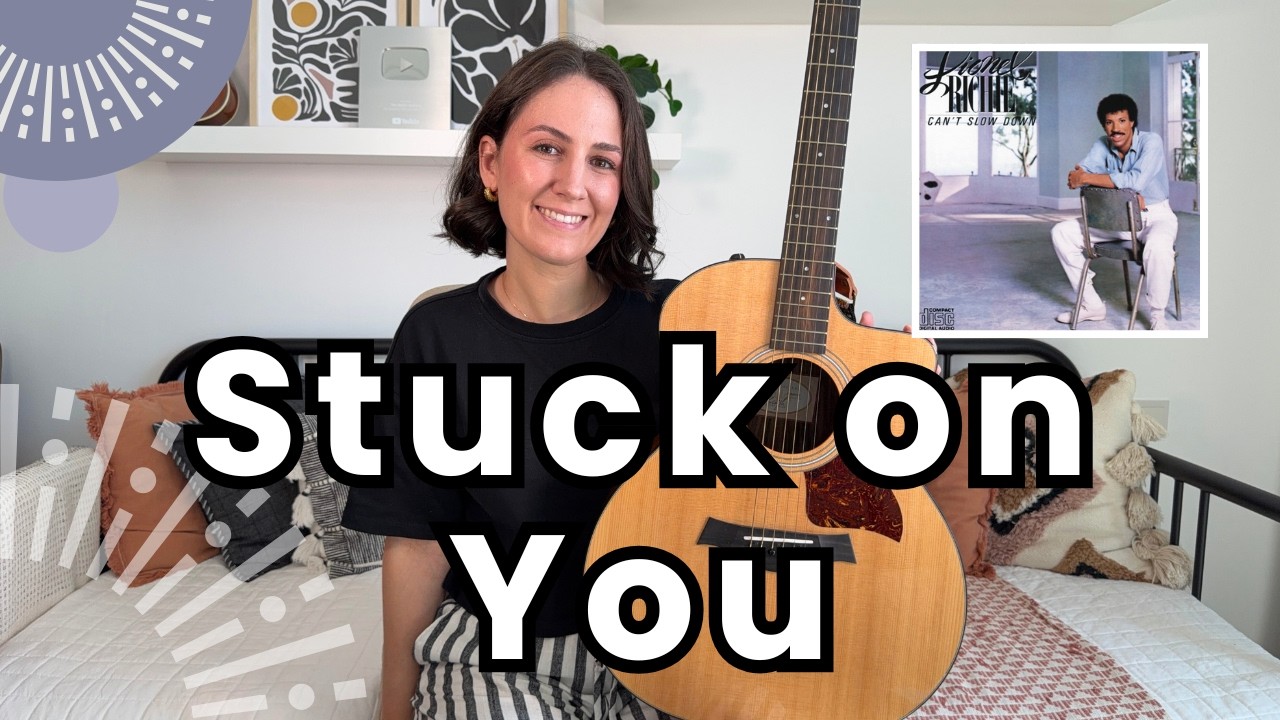 Stuck On You - Lionel Richie Guitar Lesson Tutorial [with FULL Play Along}