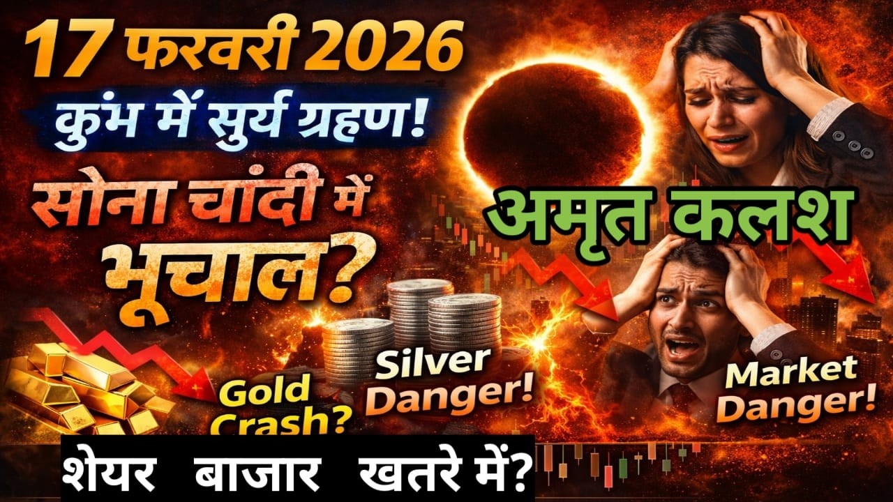 🏆 “17 फरवरी 2026 सूर्य ग्रहण – सोना चांदी में भूचाल? शेयर बाजार खतरे में!”
