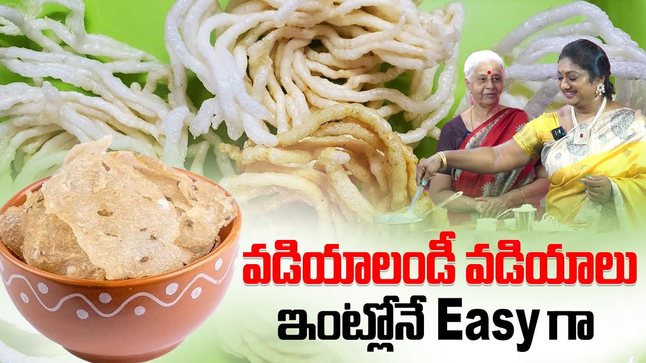 ఈ వేసవి కాలం లో ఎవరైనా ఈజీగా పెట్టగలిగే 2 రకాల వడియాలు - బియ్యం పిండి మరియు సగ్గుబియ్యం తో!