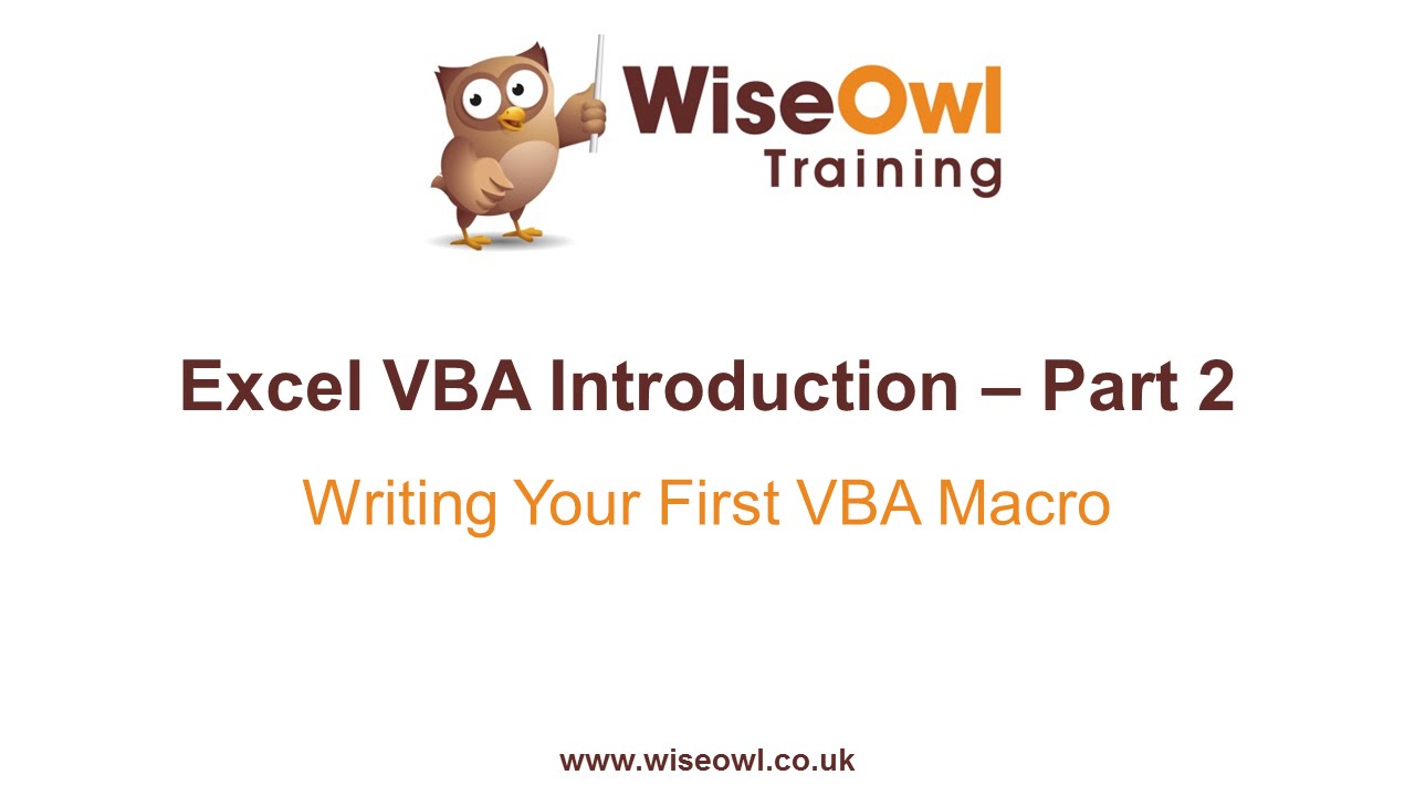 Excel VBA Introduction Part 2 - Writing Your First VBA Macro