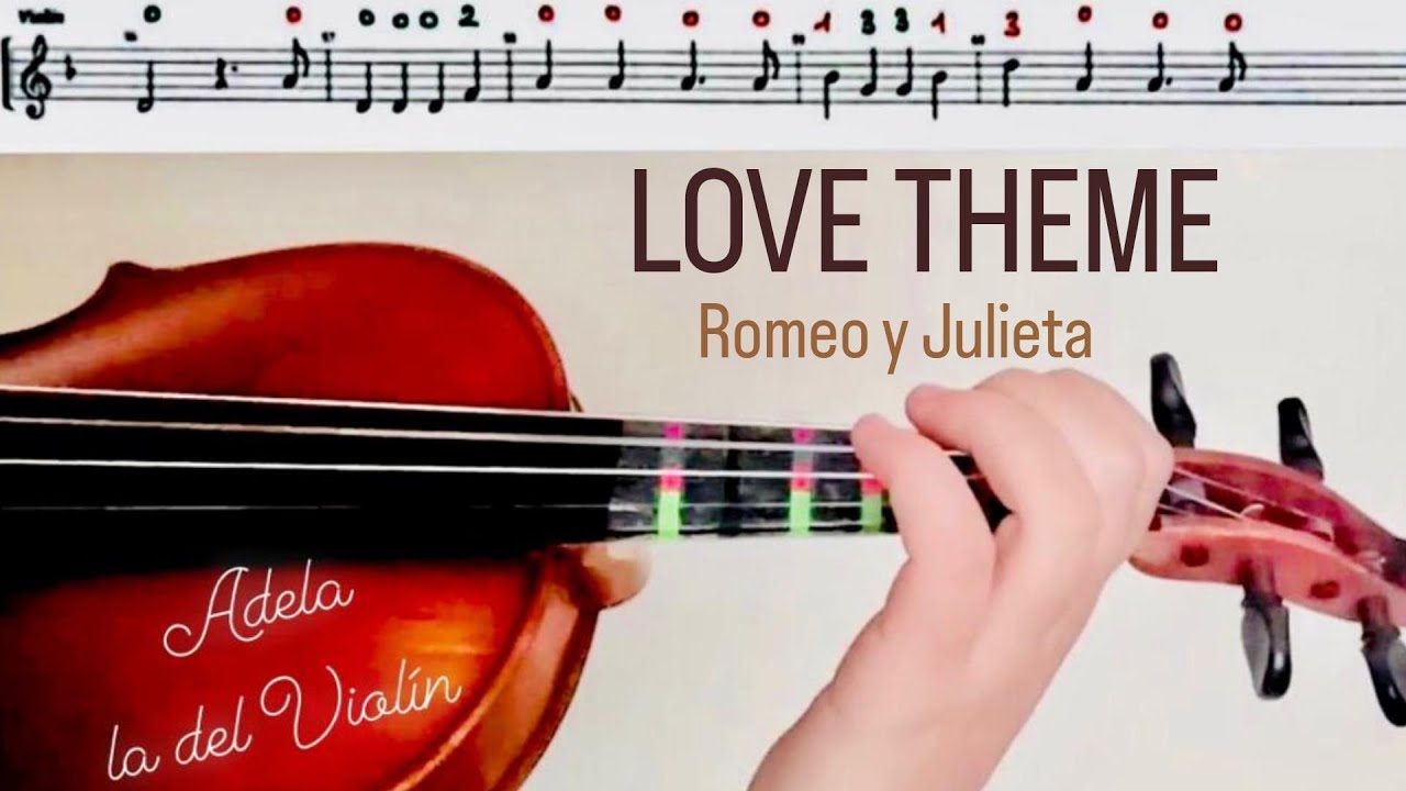 LOVE THEME, ROMEO AND JULIET. VIOLIN. (PARTITURA+AUDIO)