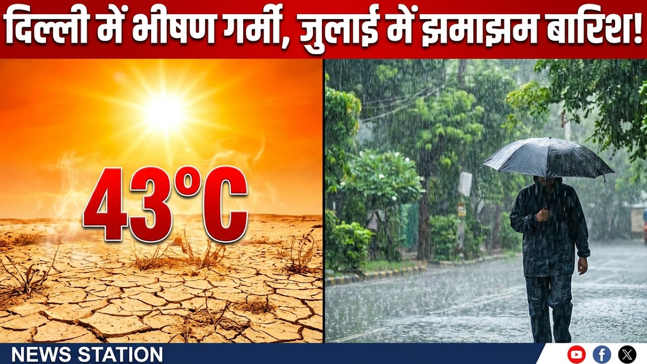 जून के अंत में दिल्ली में गर्मी की लहर, जुलाई में मानसून की झमाझम बारिश का पूर्वानुमान