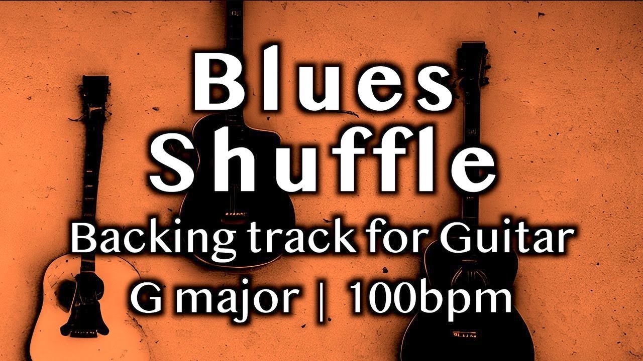 Blues Shuffle in G, backing track for Guitar, 12 bar blues, 100bpm. Play along and have fun!