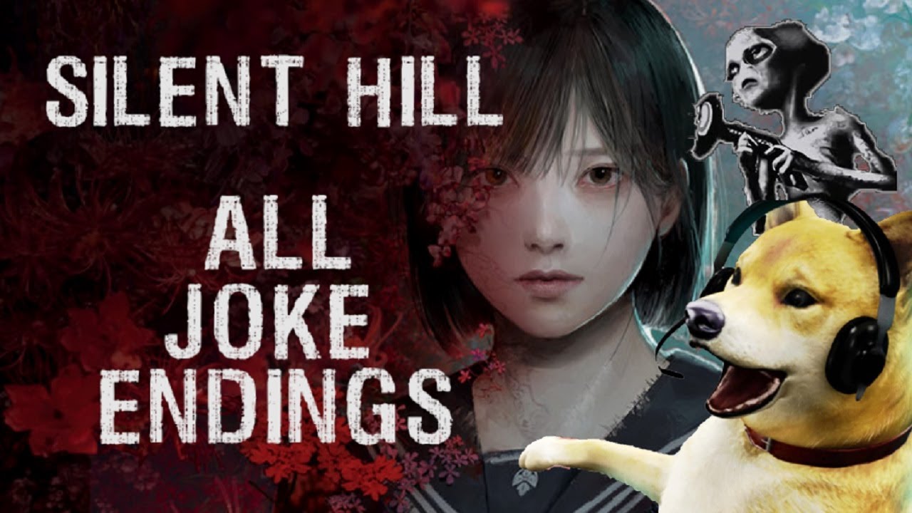 Silent Hill ВСЕ шуточные концовки из ВСЕХ игр (НЛО, собака и т.д.) [HQ]