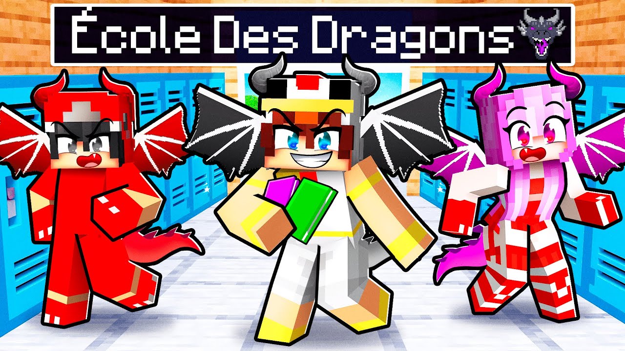 Aller à l'École des DRAGONS sur Minecraft !