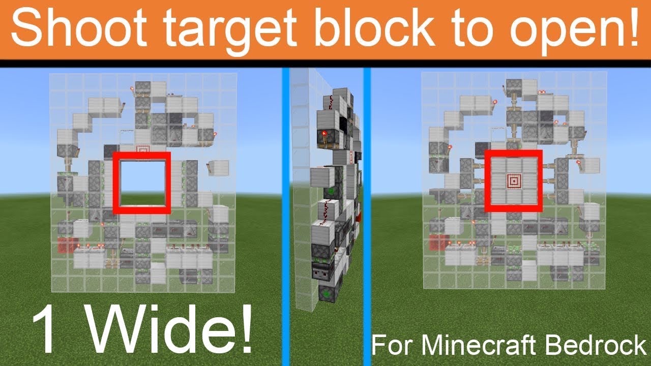 3x3 Target Block Door for Minecraft Bedrock Edition! [Tutorial]