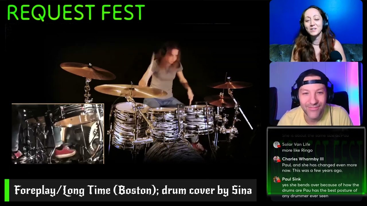 Foreplay/Long Time (Boston); drum cover by Sina [REACTION] REQUEST FEST 35