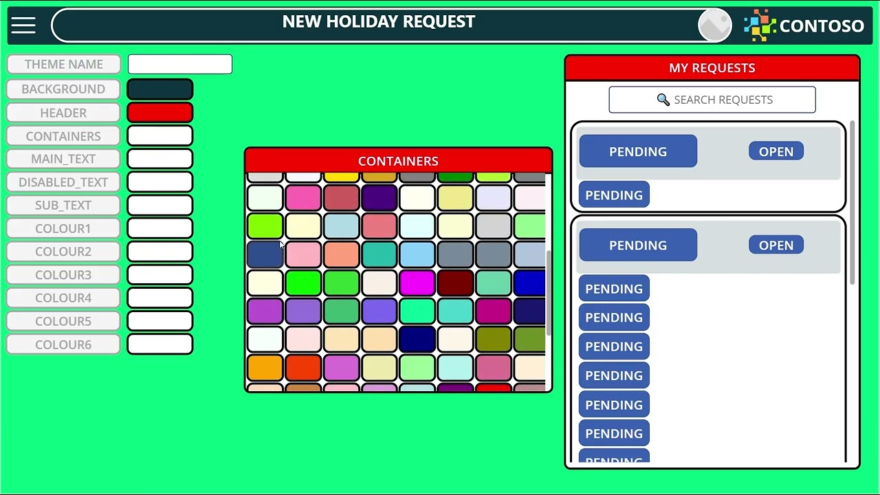Power Apps Canvas - Custom Theme Creator - Proof of Concept