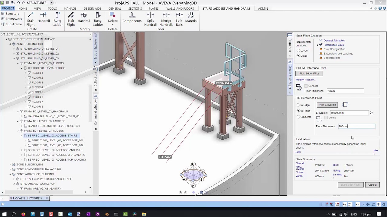 ASL- 1  E3D Access, Stairs and Ladders ( ASL ) Stairs modelling