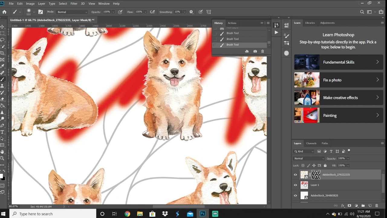 Photoshop for Fabric 1 - Set up Canvas, change background, delete white space