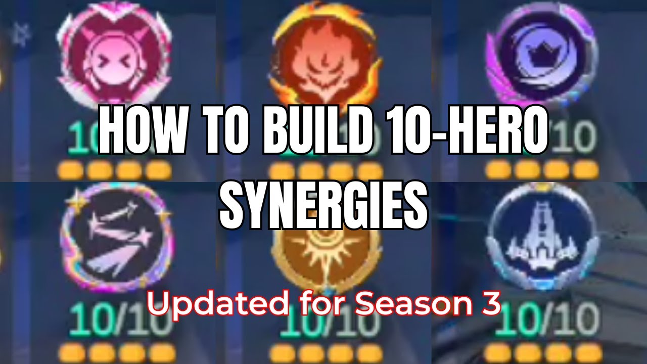 How To Build 10 HERO SYNERGIES IN MAGIC CHESS GO GO SEASON 3