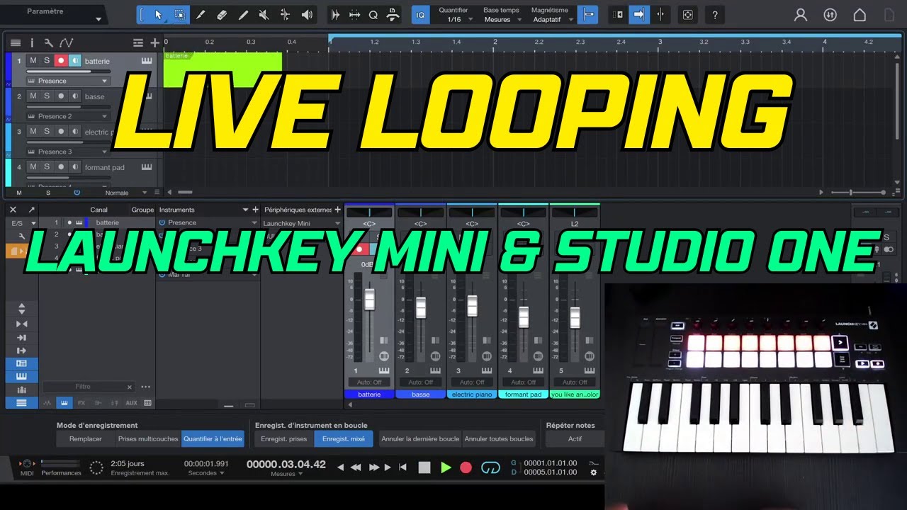 LIVE LOOPING LAUNCHKEY MINI & STUDIO ONE 6