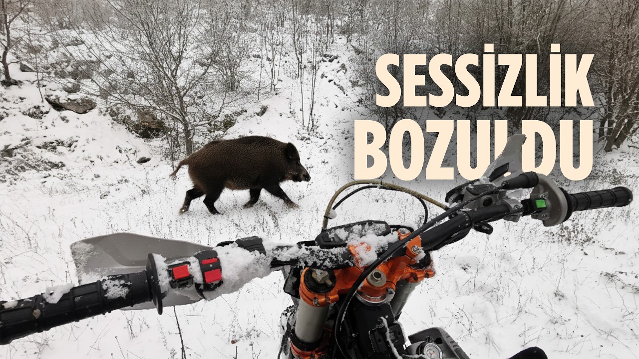 Karla Kaplı Arazide Enduro ve Av Bölgesinden Geçiş
