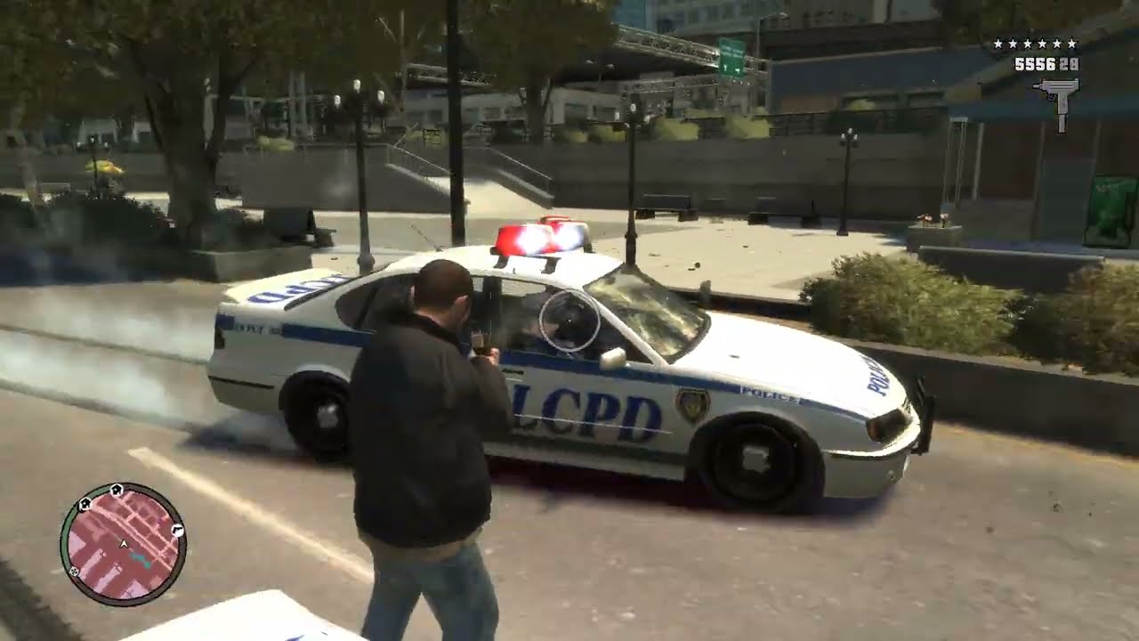 GTA 4 - Castle Gardens Russian Mafia War + Six Star Escape