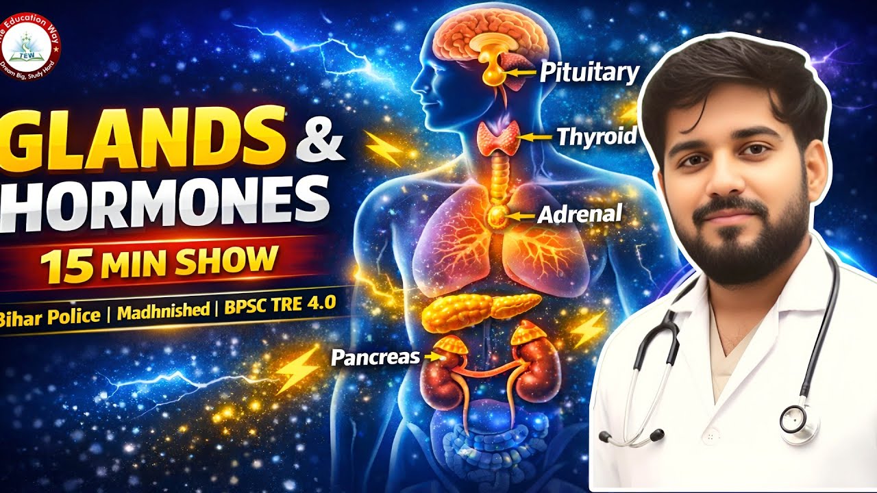 15 Min Show I Topic 2 I Glands & Hormones in 15 Minutes 🔥 I Complete Overview in 15 Min