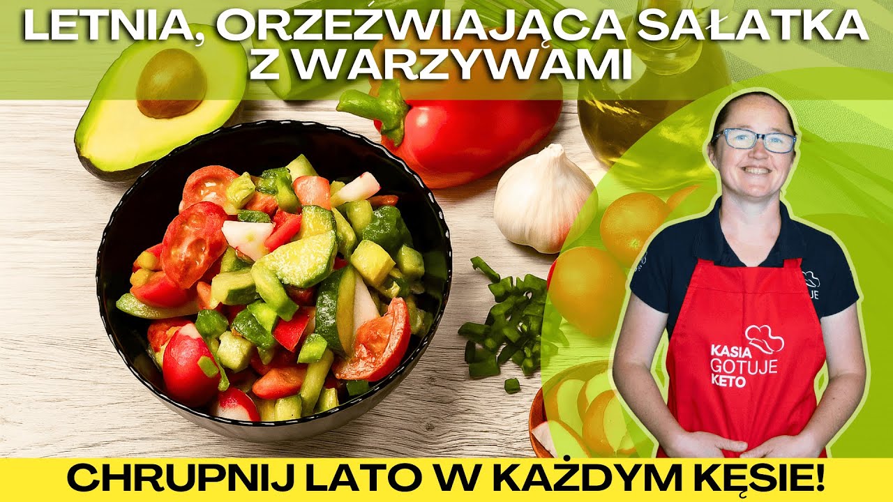 LETNIA, ORZEŹWIAJĄCA SAŁATKA Z WARZYWAMI