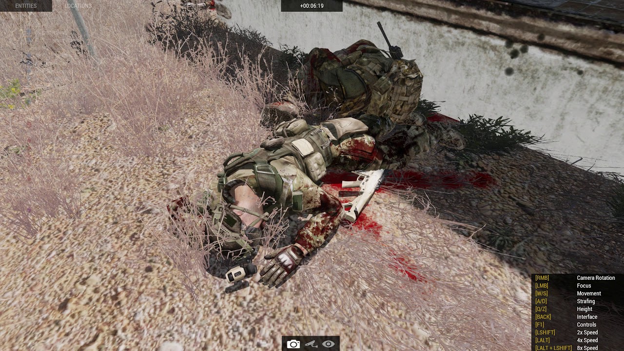 Arma3 ACE3 mod: behavior of unconscious soldiers (поведение бессознательных солдат в моде)
