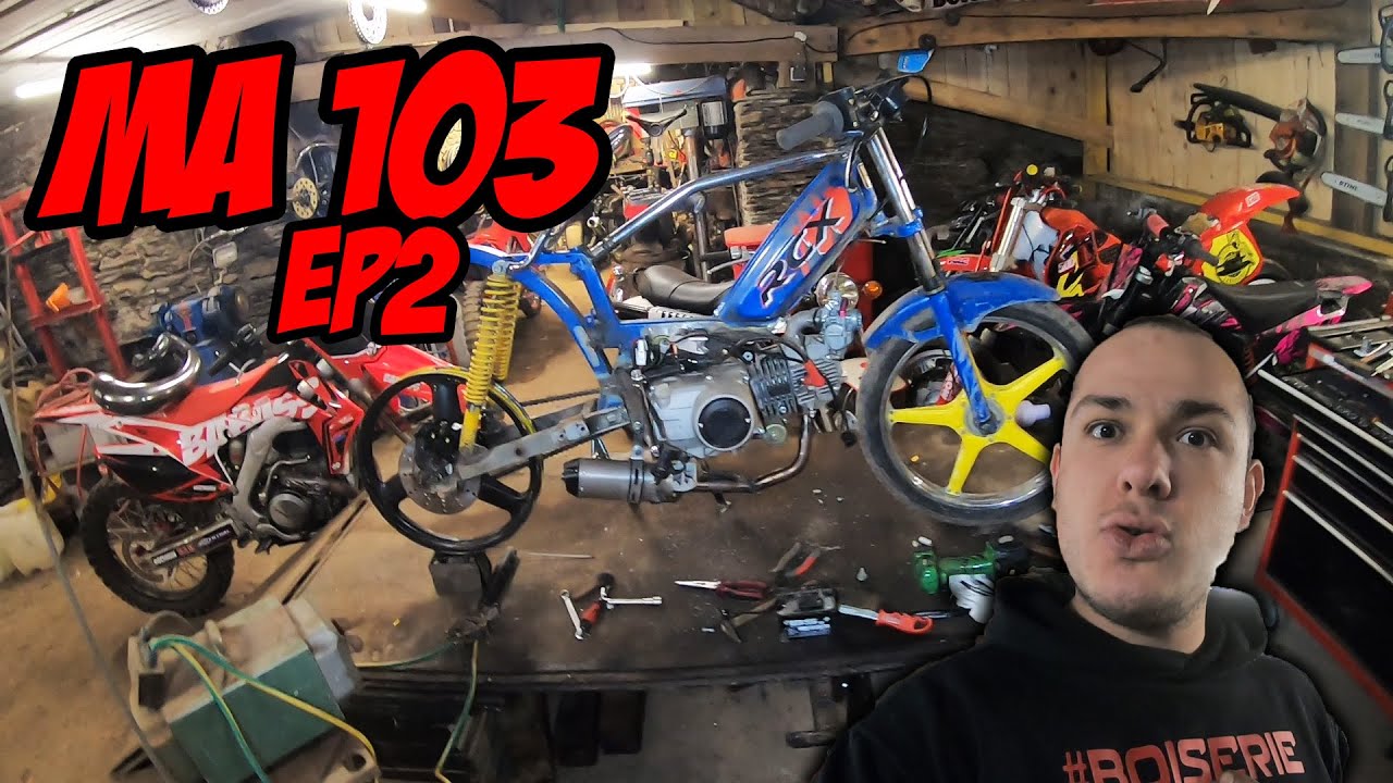 Je pose un moteur de moto dans ma 103 (ep02)