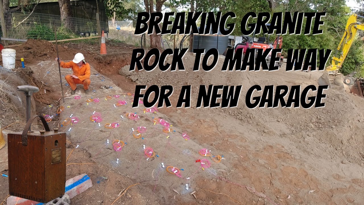 Breaking Granite rock to make way for a new garage