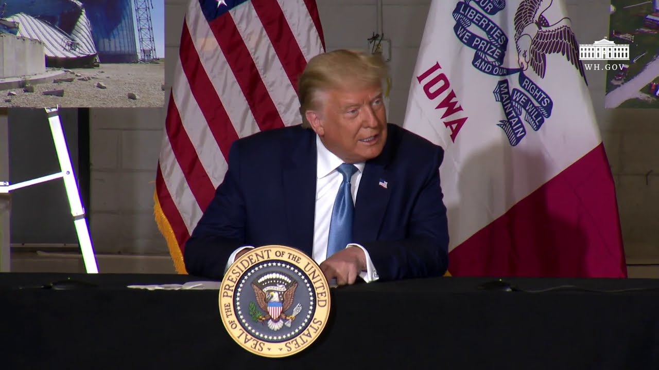 President Trump Participates in an Iowa Disaster Recovery Briefing