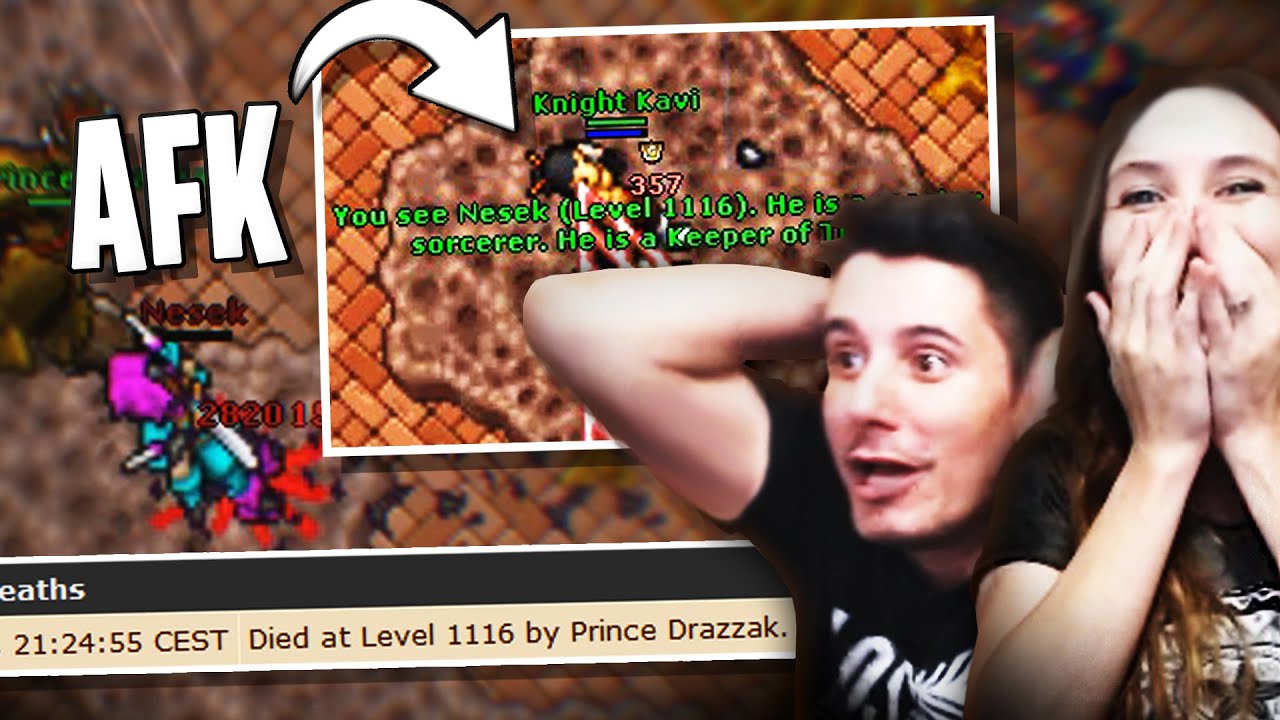 LEVEL 1116 DYING AFK!! 👊🏼 DEMON OAK COMPLETE and LUCKY HORSE TAMED!! - TibiaClips #TibiaFerumbrinha🧙