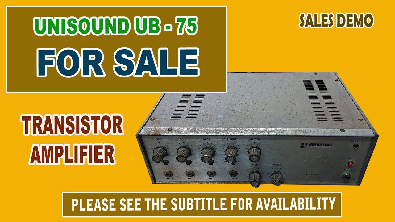 Unisound UB-75 Amplifier For sale | Transistor Amplifier for sale