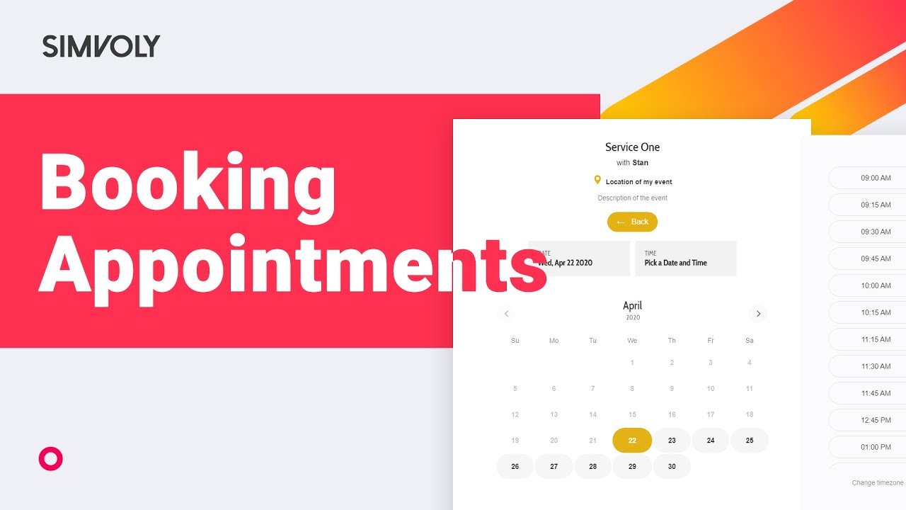Booking Appointments in Simvoly! Visitors can schedule appointments with you and your team