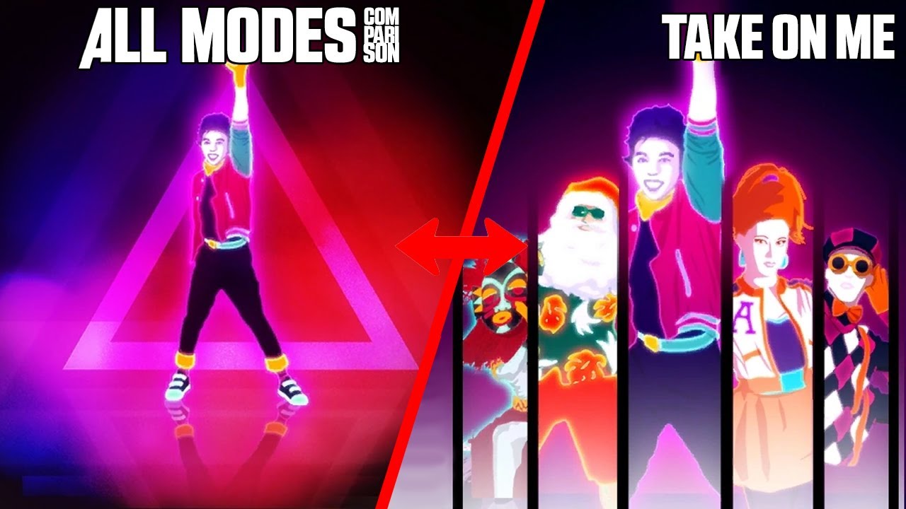 JUST DANCE COMPARISON - TAKE ON ME [ALL MODES]