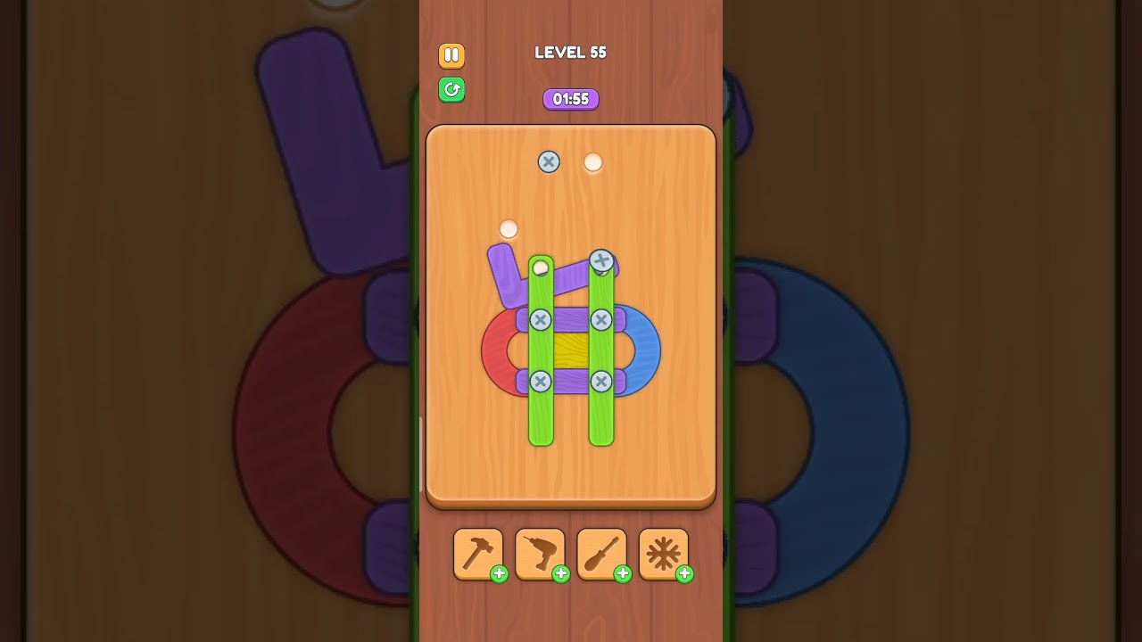Wooden Screw Puzzle Level 53 - 54 - 55 - 56 - 57 - 58 - 59 - 60