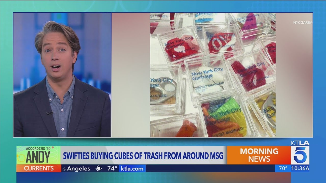Swifties are buying cubes of trash from outside Taylor Swift, Travis Kelce's MSG wedding