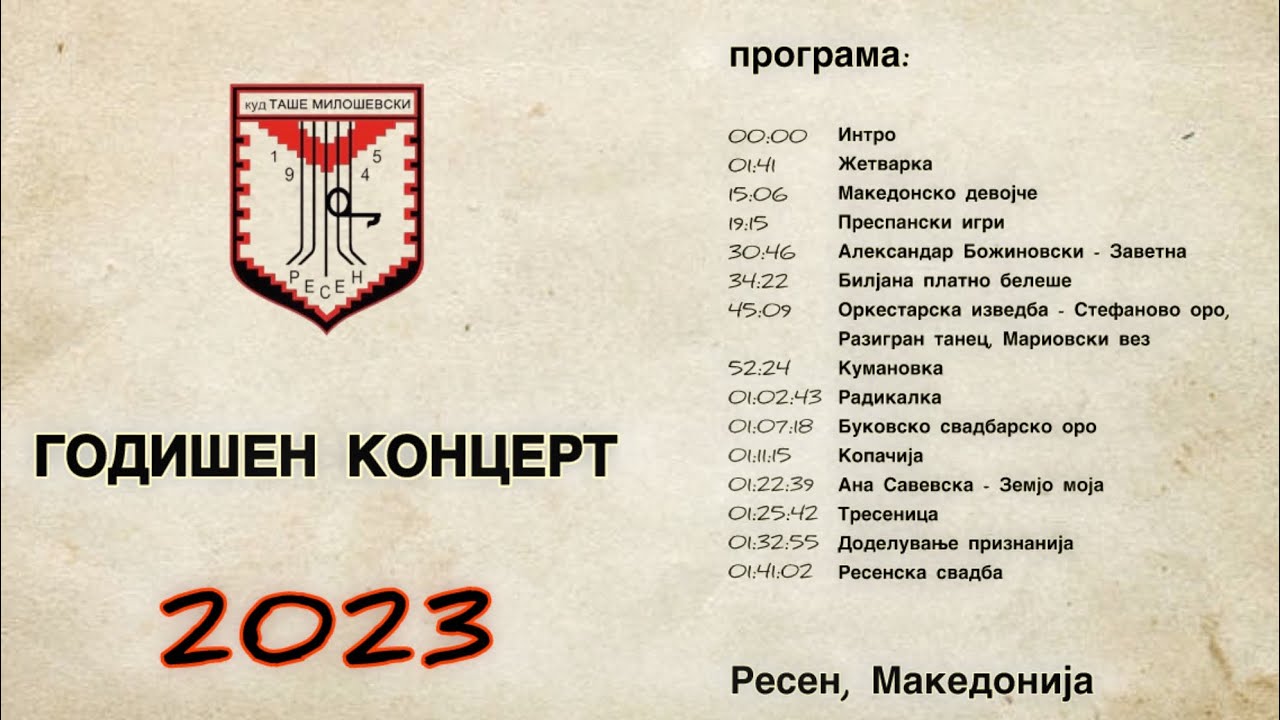 КУД Таше Милошевски - Годишен концерт 2023
