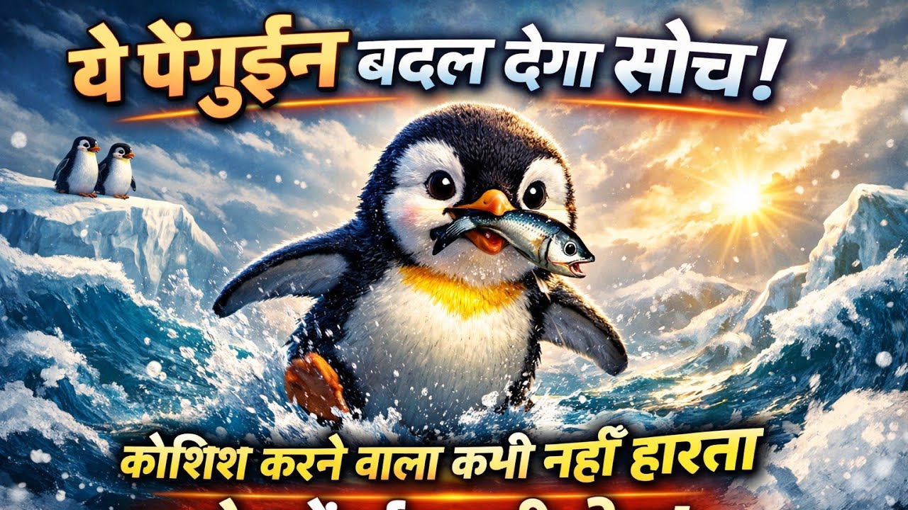 🐧 हार न मानने वाला पेंगुइन | Viral Motivation Story in Hindi । Motivation । 