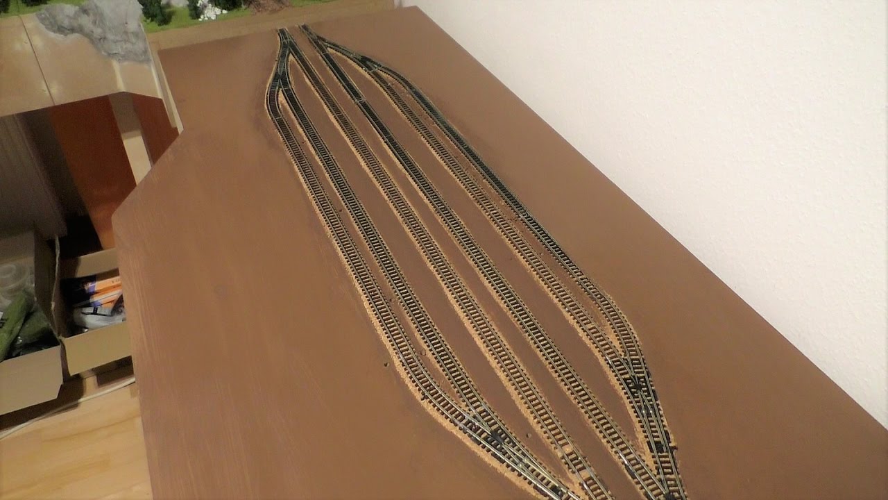 Modellbahn Spur N / 1:160 -  Teil 27 - Gleise & Weichen verlegen und Signale aufstellen Teil 2