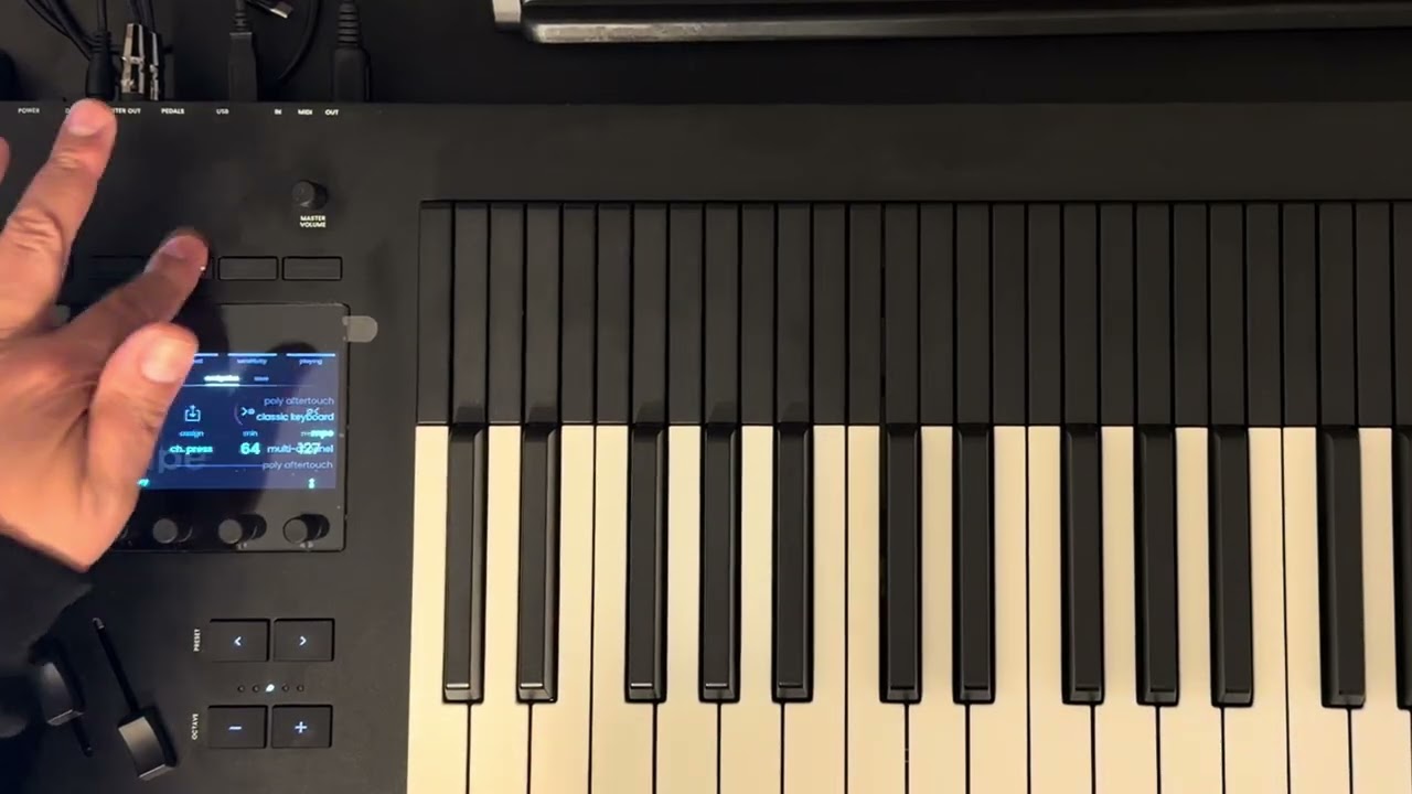 Expressive E Osmose 49...changing Pressure Settings/Aftertouch to create my Swam Instrument preset