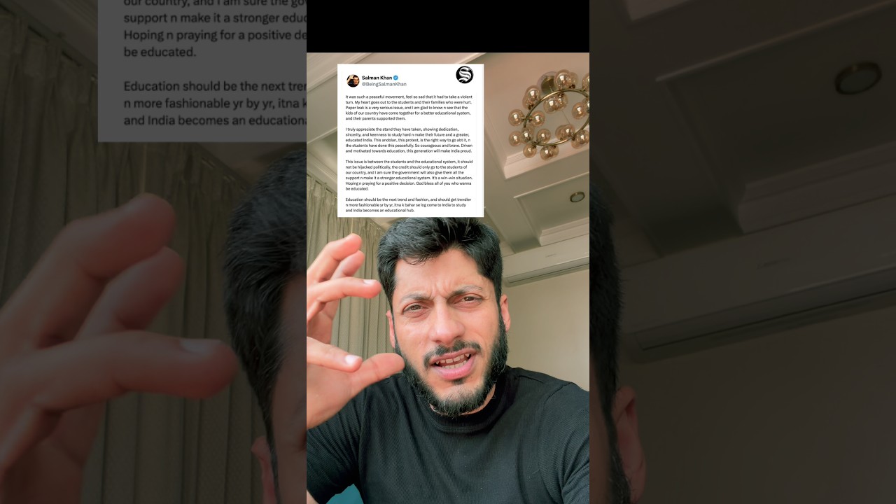 Salman khan tweet on student #salmankhan #studentprotest #trending #viralnews #trendingshorts